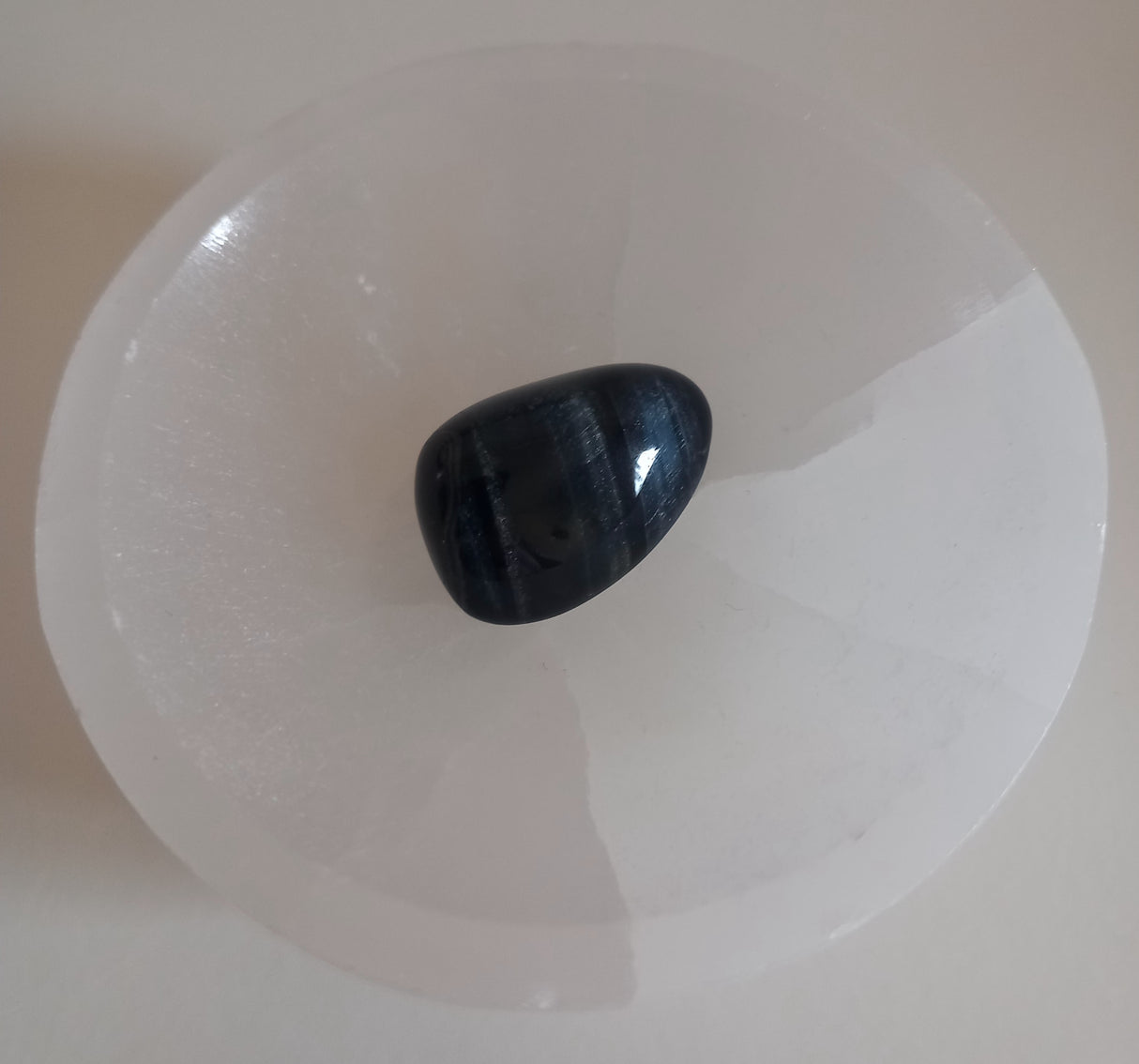 Blue Tigers Eye polished tumbled stone