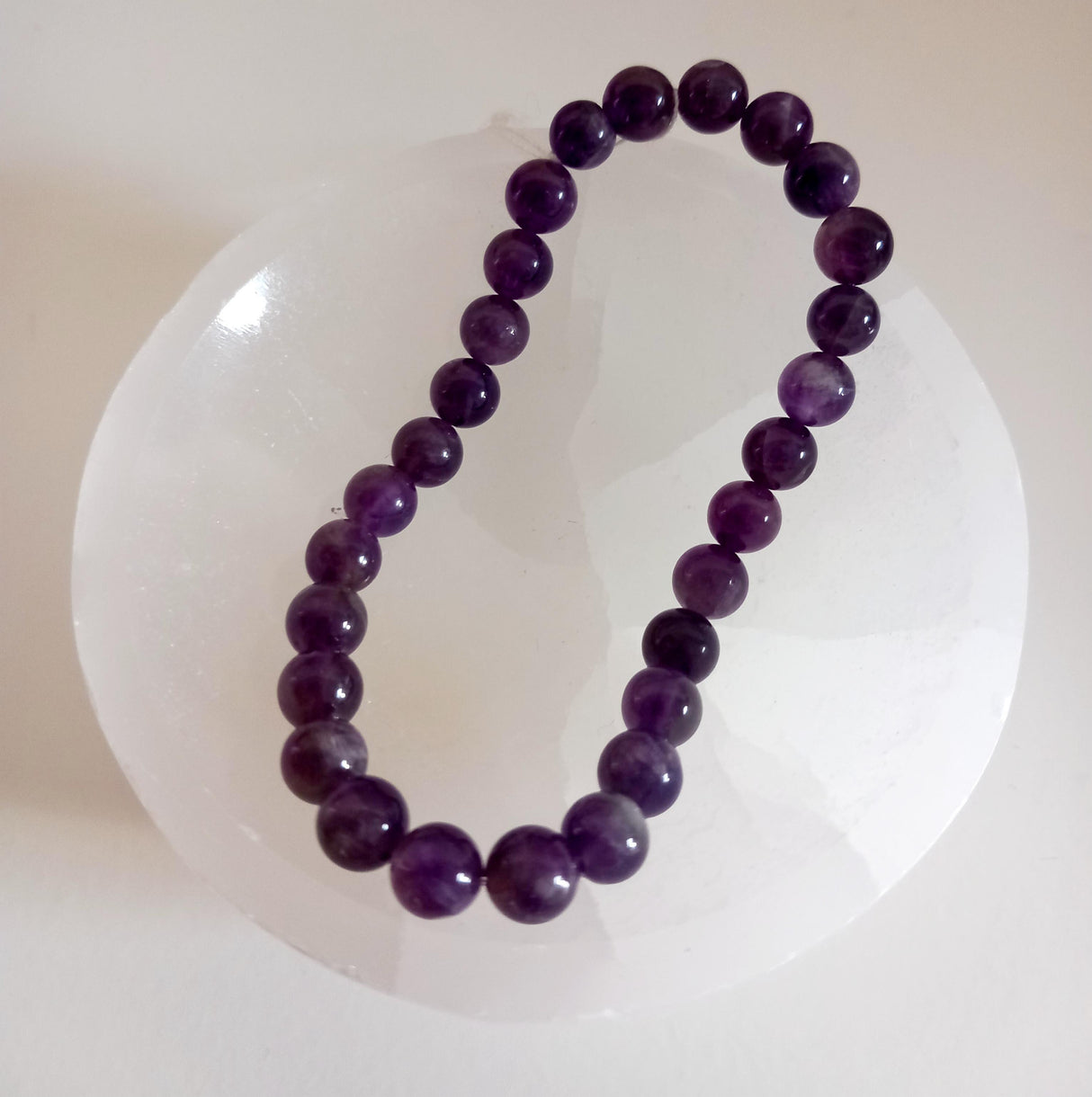 Amethyst (round beaded) bracelet