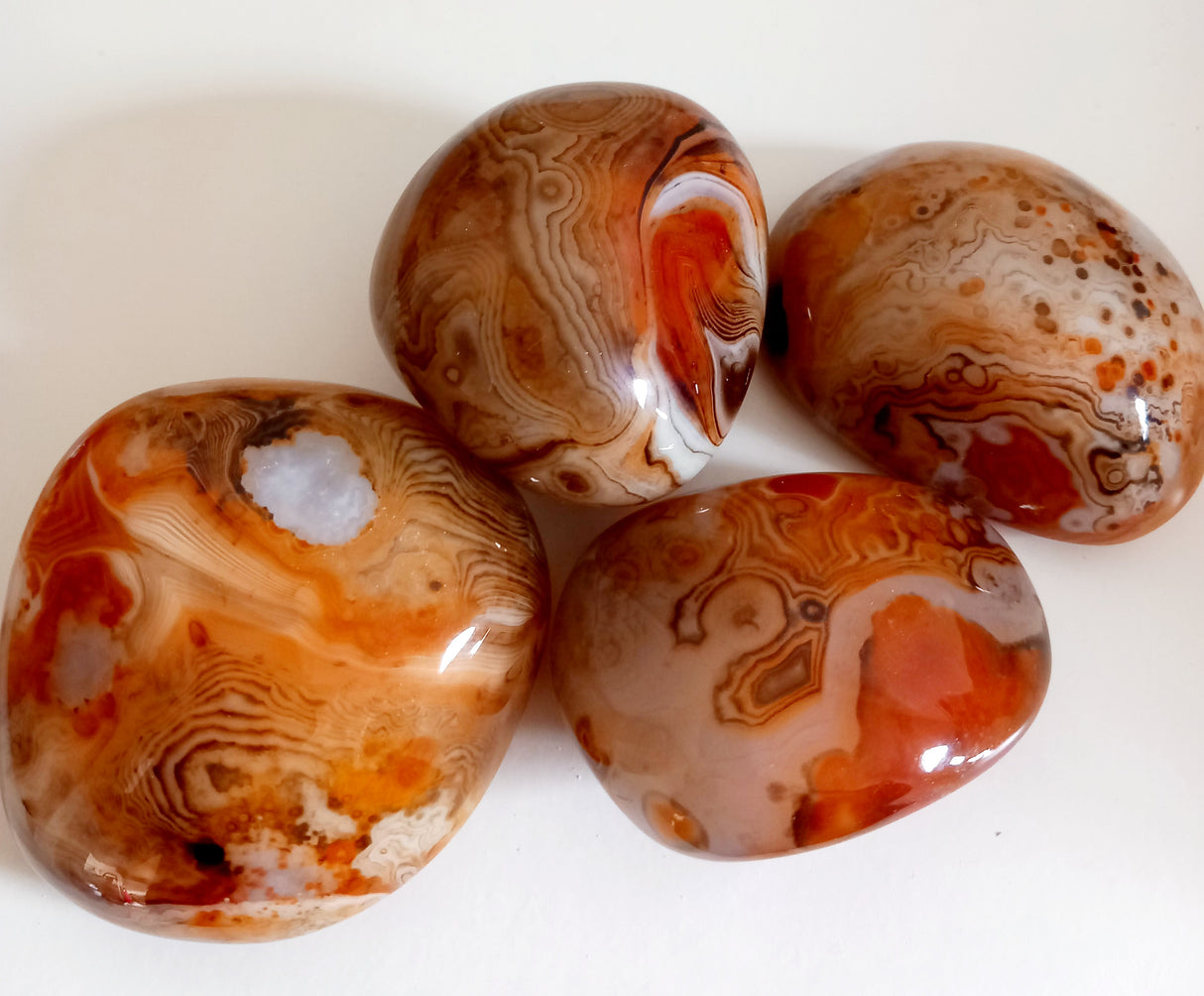 Striped Agate large palm stone