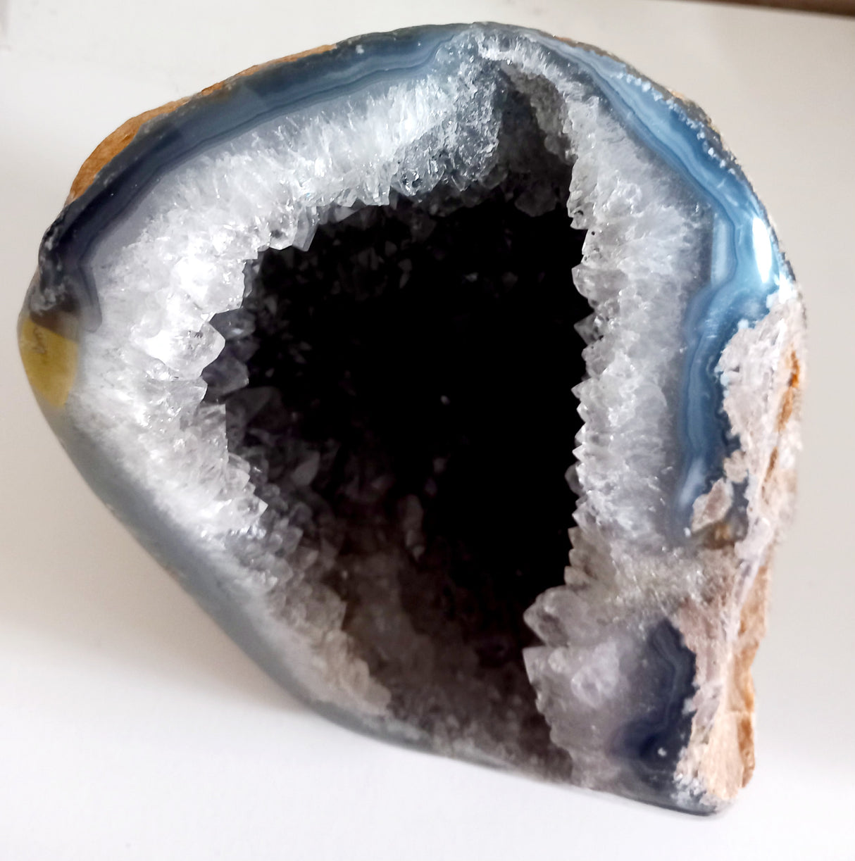 Black and grey Agate Geode