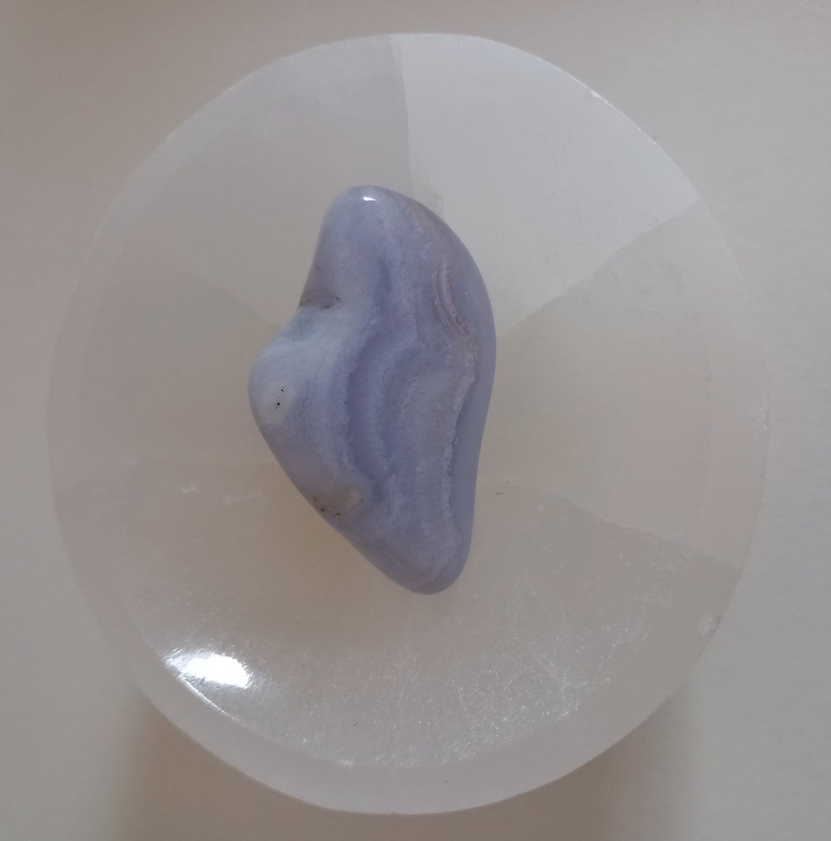 Blue Lace Agate tumbled stone